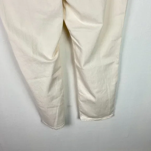 NWT Abercrombie & Fitch The Ankle Straight Ultra High Rise Cream Size 36 22 LONG - Picture 10 of 12